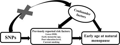 An Appraisal of the Role of Previously Reported Risk Factors in the Age at Menopause Using Mendelian Randomization